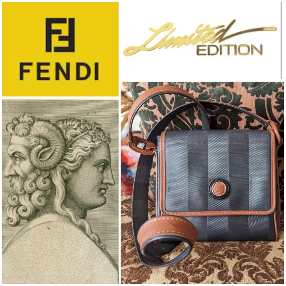 🛑TRADED🛑 1980s💯💎FENDI JANUS💎✨💎VINTAGE PEQUIN CROSSBODY BAG - Picture 1 of 16
